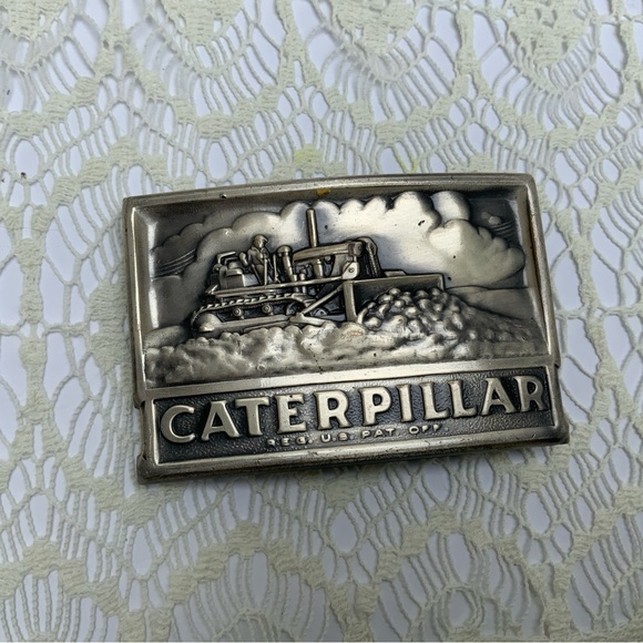 Caterpillar Accessories Vintage Caterpillar Dozer Belt Buckle